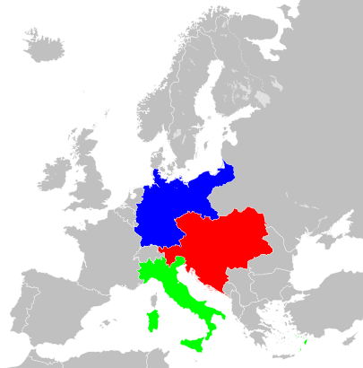 Triple alianza, Alemania, Italia y el imperio Astro-húngaro.