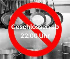 Sperrstunde ab 22 Uhr (Take-away, Läden, etc.)