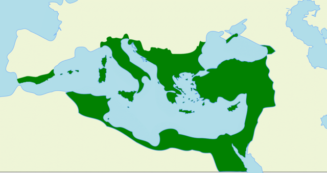 Tidlig middelalder - Tre store riker: Frankerriket, det østromerske riket og det arabiske riket