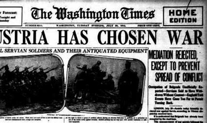 Austro-Hungary declares war on Serbia