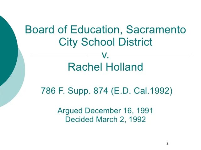 Sacramento City Unified School District Board of Education vs Rachel H. 1990-1994