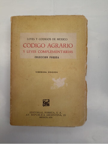 EXPEDICIÓN DE CÓDIGOS AGRARIOS