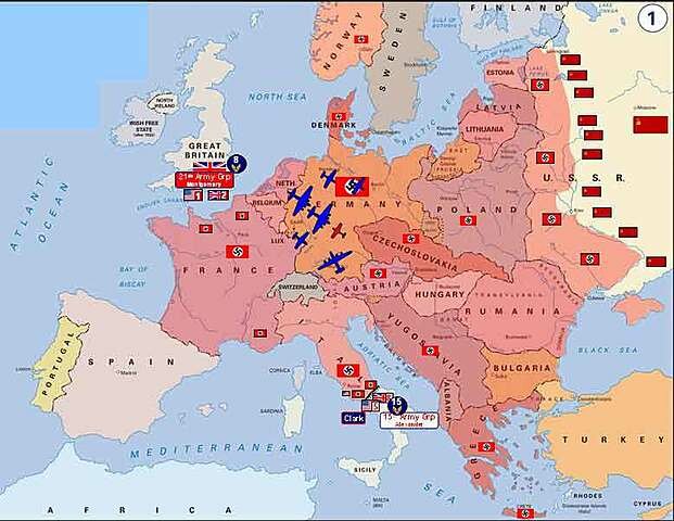 Alemania toma diferentes territorios de Europa