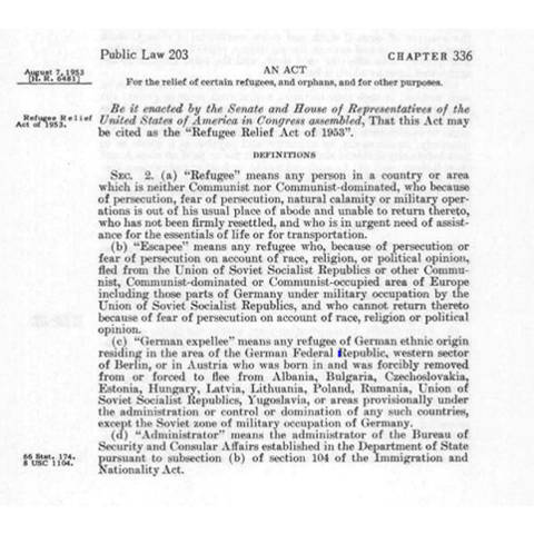 Refugee Relief Act