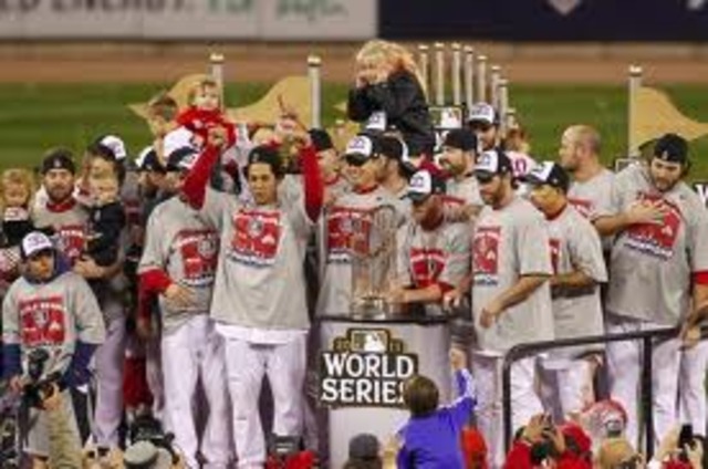 The Cardinals beat the Rangers in the world series