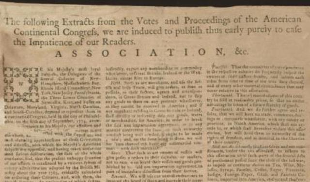 Articles of Association, 1774