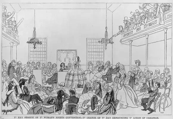 Primera convención en Estados Unidos sobre los derechos de la mujer en Seneca Falls