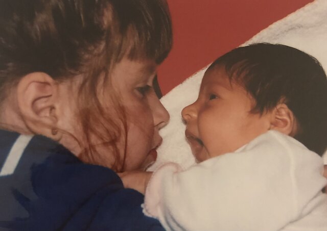 nació mi hermana pequeña