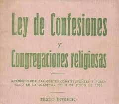 Ley de Congregaciones Religiosas