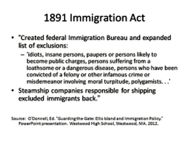 Immigration Act of 1891
