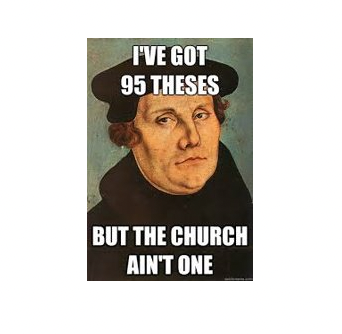 Martin Luther writes 95 theses