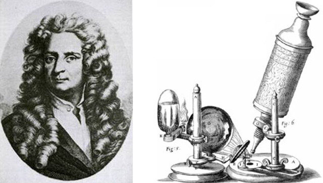 Johann Christoph Sturm construye el primer objetivo con dos lentes.