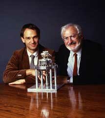 Gerd Binnig y Heinrich Rohrer inventan el microscopio de efecto túnel que permite observar superfícies a escalas atómicas.