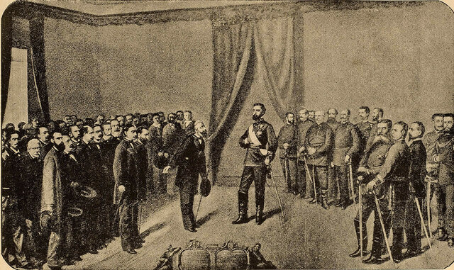 Entrada de "Carlos VII" a la península