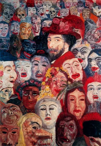Autoretrat amb màscares - James Ensor