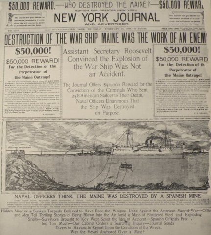 U.S.S. Maine blows up