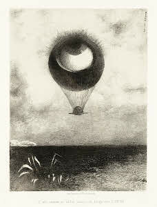 The Eye, Like a Strange Balloon, Mounts toward Infinity (Redon)
