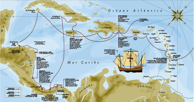 Cuarto y ultimo viaje de Cristóbal Colon.