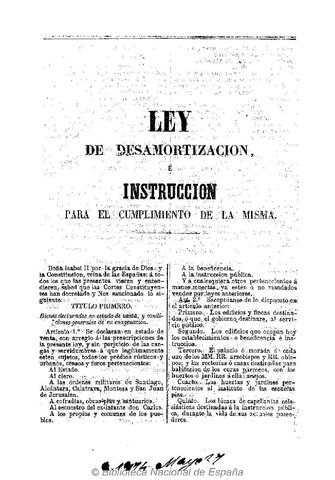 Ley de Desamortización de Madoz