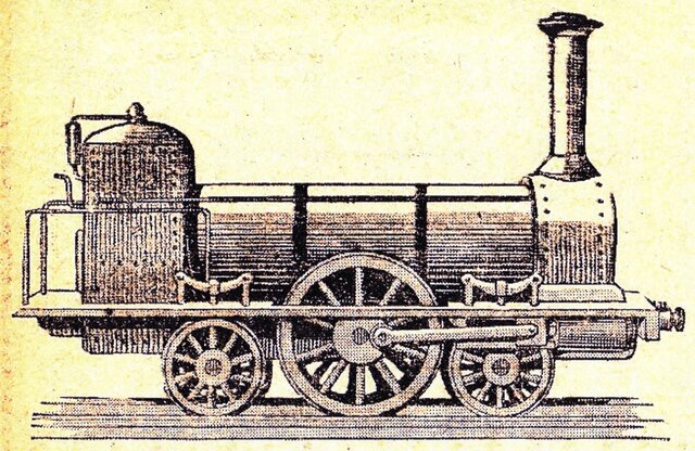 La primera locomotora de vapor