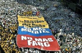 Millions of Colombians protested against the FARC and other rebel groups.