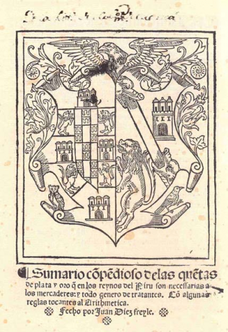 Juan Díez Freyle publica en la Ciudad de México el primer libro matemático que se imprimió en América. Esa obra contiene una sección de aritmética y otra de álgebra.