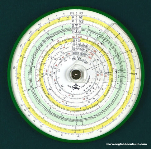 Regla circular de calculo