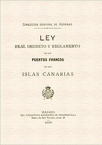 Ley de Puertos Francos de Canaria