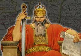 Karl den store av Frankerriket ble kronet keiser av paven