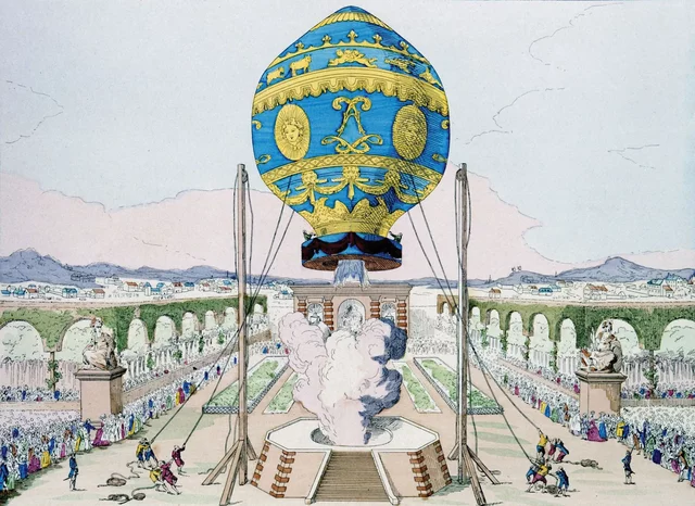 Flew of the first unmanned hot air balloon.