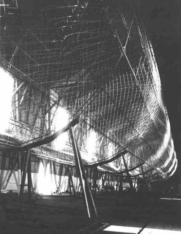 Beginning of the first Zeppelin's airship.