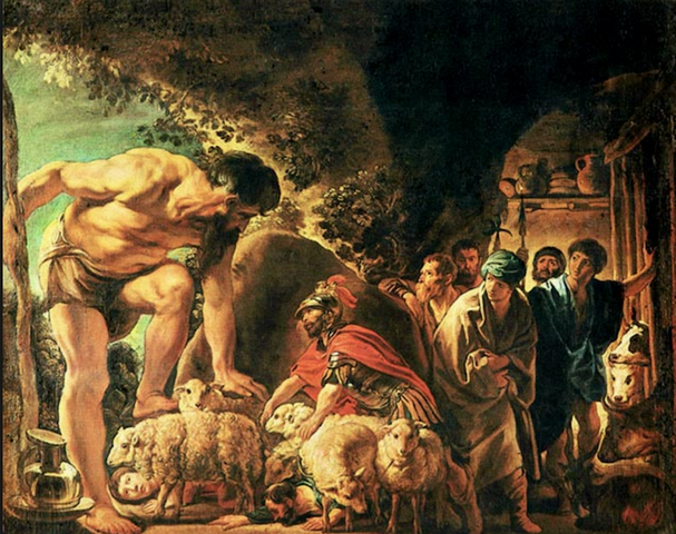 Odysseus in the land of the lotus eaters and Cyclopes- continued.