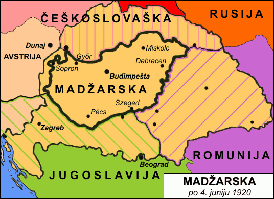 Trianonska pogodba - Meja v Prekmurju