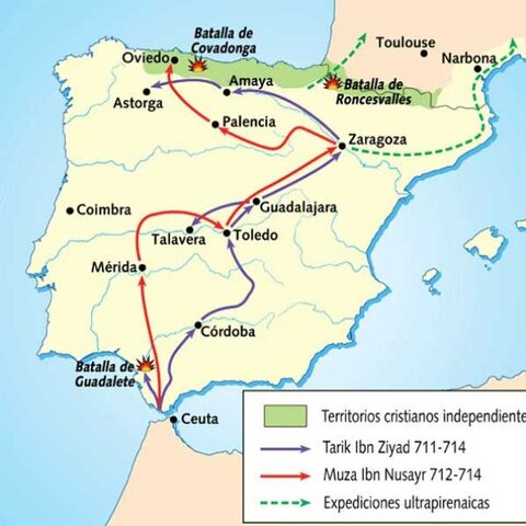 Chegada dos musulmáns á Península Ibérica
