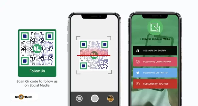 Código QR de redes sociales