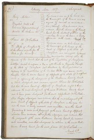 McCulloch vs Maryland