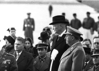 Franco junto al presidente de EEUU, Dwight D. Eisenhower.