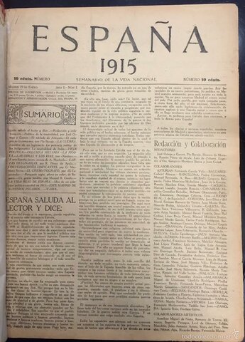 1er número del semanario España