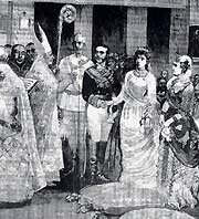 Boda con María Cristina de Habsburgo