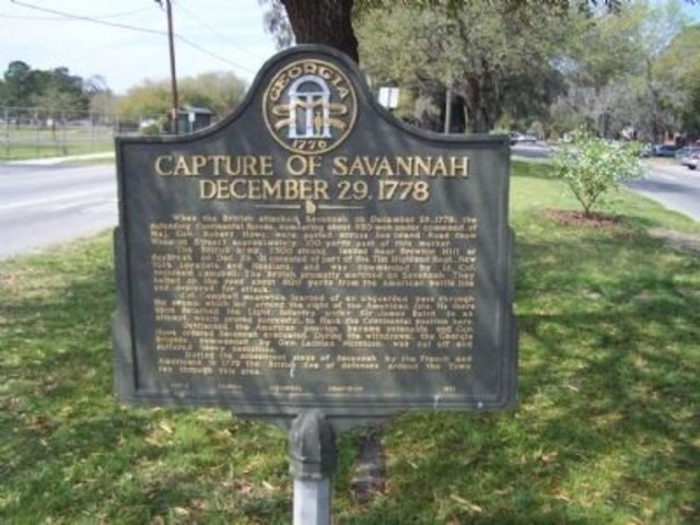 The British capture Savannah,Georgia