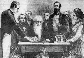 Samuel Morse sends first telegraph message