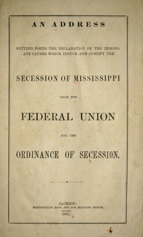 Mississippi, Florida, Alabama, Georgia, and Louisiana Secede