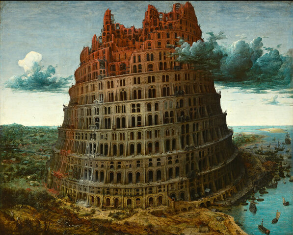 God is not happy with the Tower of Babel