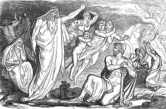 Odysseus in the underworld-continued.