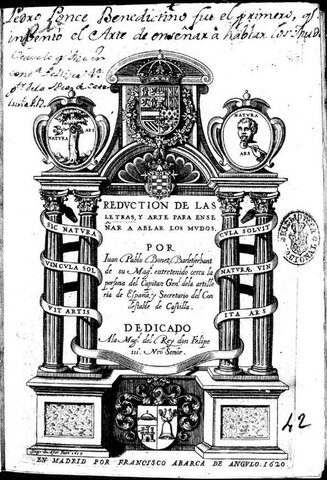 Reducción de las letras y Arte para enseñar a hablar a los Mudos