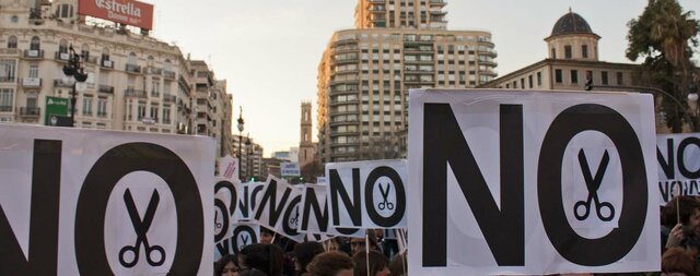 Manifestaciones durante la crisis económica
