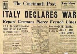 Italy declares war on Austria-Hungary.
