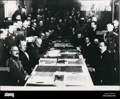 Russia signs armistice with Germany.