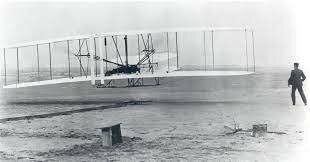 The wright brothers carry out the first powered heavier-than-air-fight
