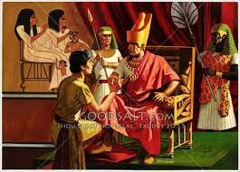 Joseph interprets Pharaoh's dreams